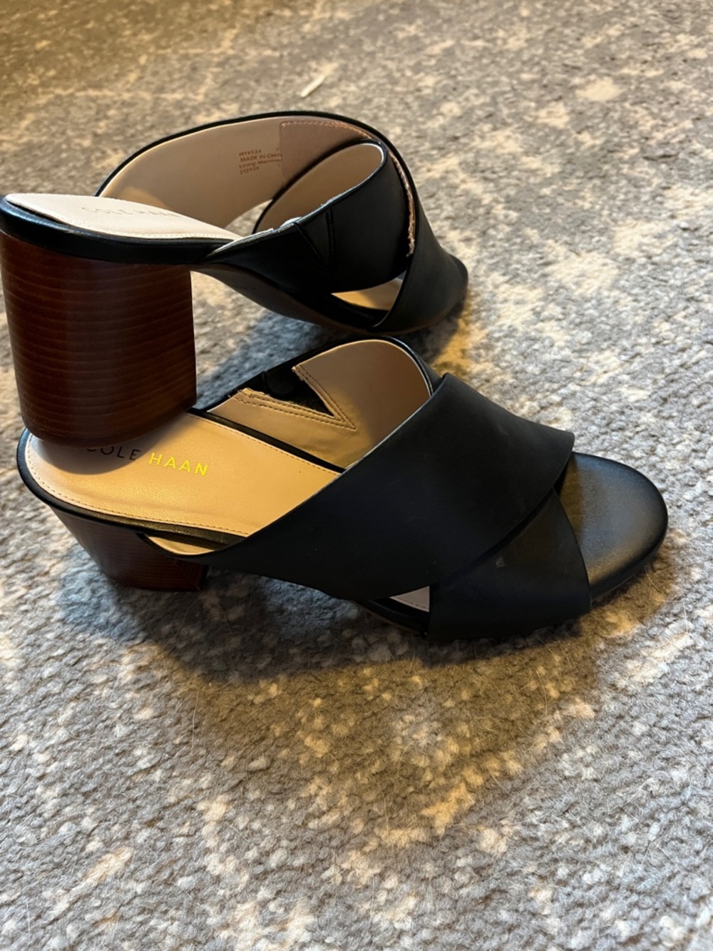 Cole Haan Black Crisscross Slip-On Mules - Picture 3 of 11